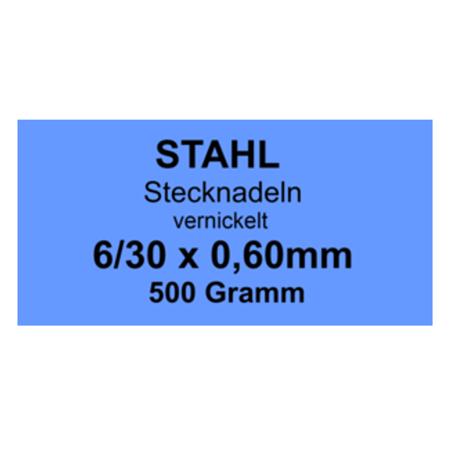 Stahlstecknadeln - 6/30x0,60mm