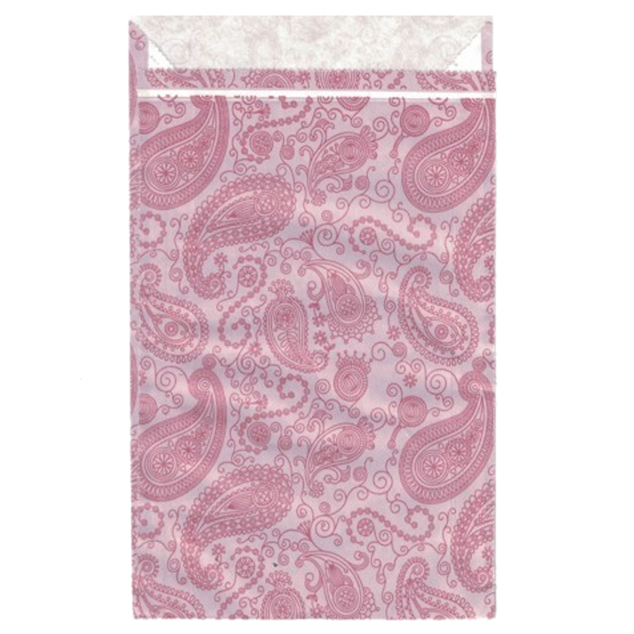 Geschenkflachbeutel Paisley rose