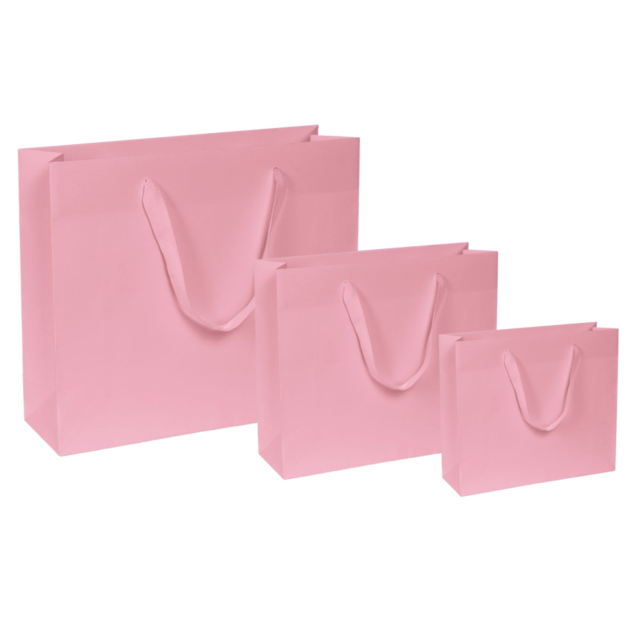 Papiertüten rosa - Stoffband