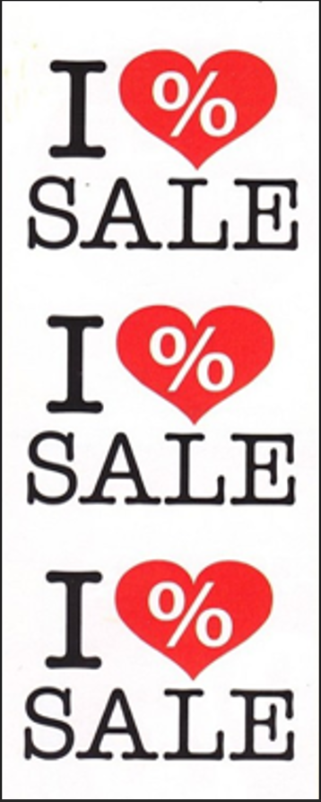 Langbahnplakat I Love Sale