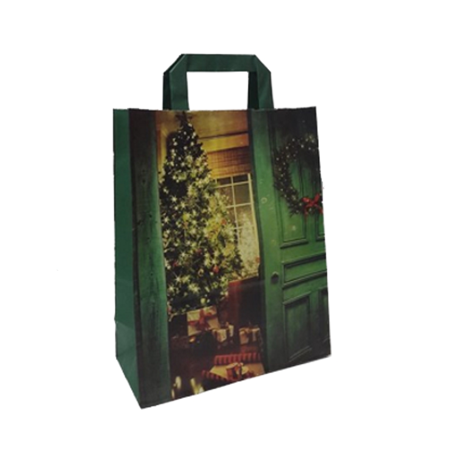 Papiertüten Weihnachtsstube - Flachgriff
