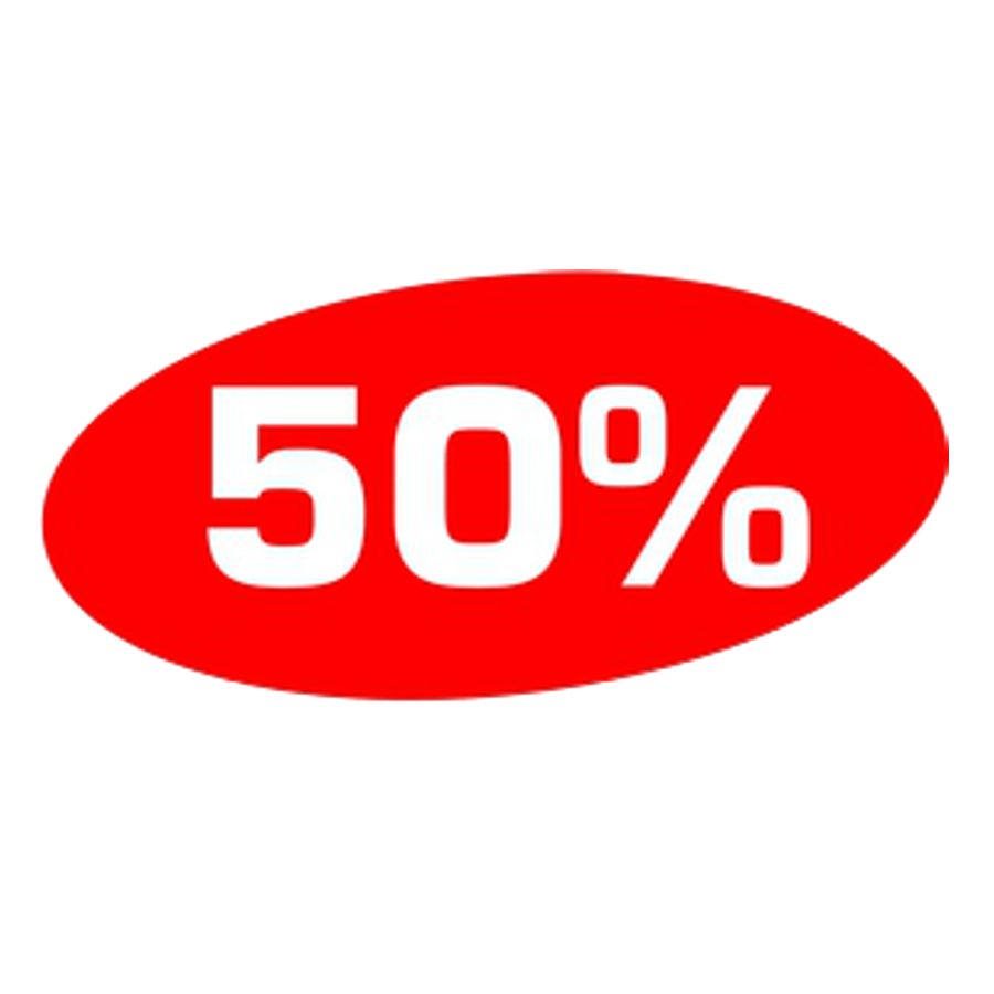 Ankleber 50 % oval Ankleber 50 % oval