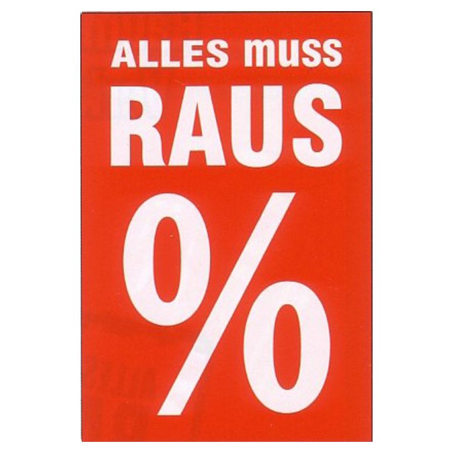Plakat Alles Muss Raus DIN A1