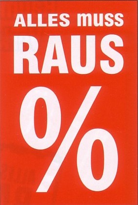 Plakat Alles Muss Raus DIN A1