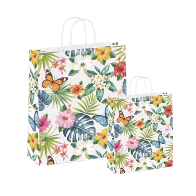 Papiertüten Tropical - Kordelgriff