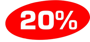 Ankleber 20 % oval