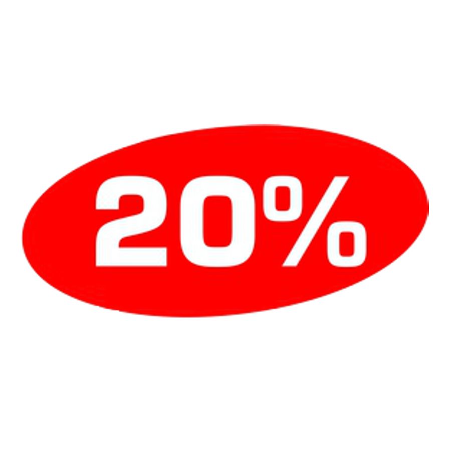 Ankleber 20 % oval Ankleber 20 % oval