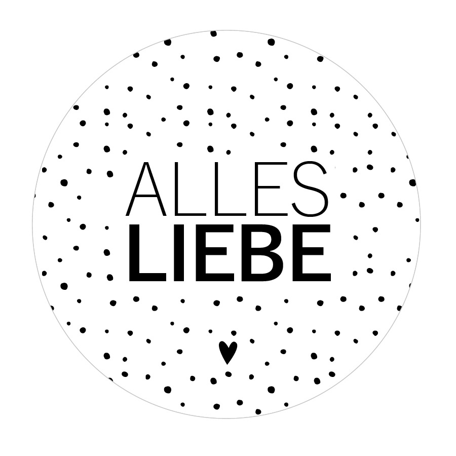 Geschenketiketten - Alles Liebe 50mm