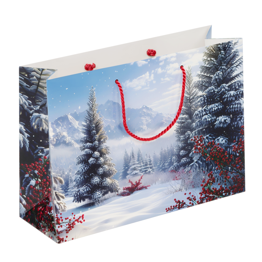 Papiertüten Winter - Stoffband