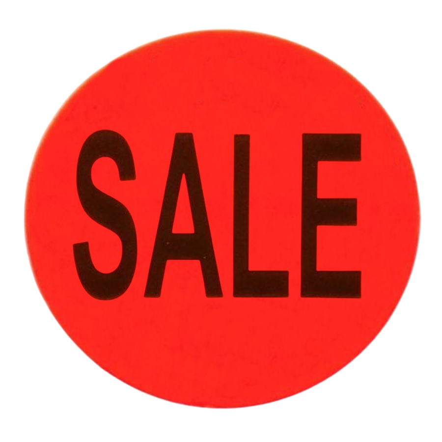 Haftetiketten leuchtrot - Sale