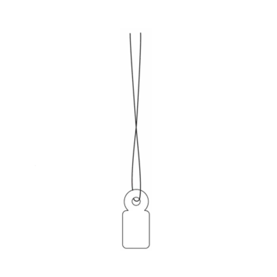 Hängeetiketten mit Faden - 09x24mm