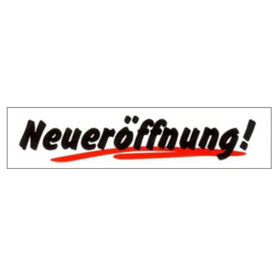 Ankleber Neueröffnung Ankleber Neueröffnung