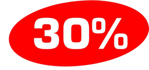 Ankleber 30 % oval