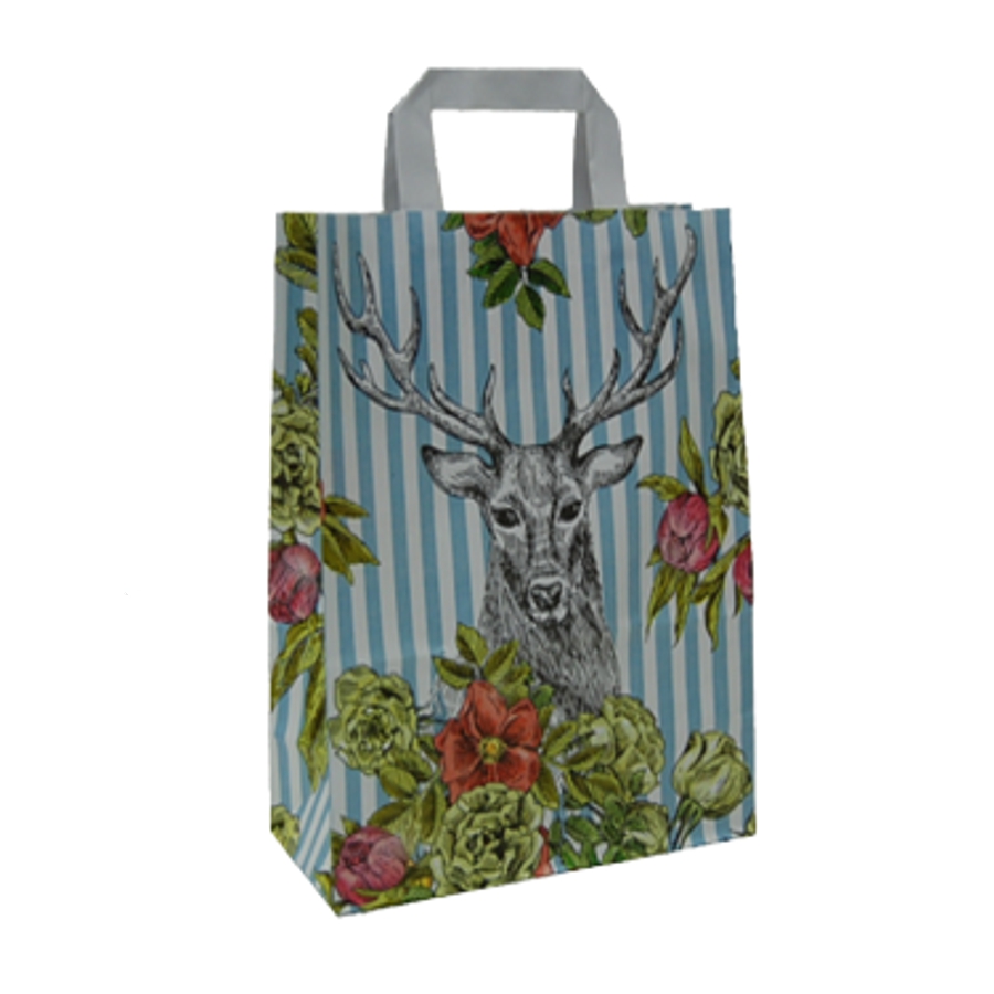 Papiertüten Hirsch - Flachgriff