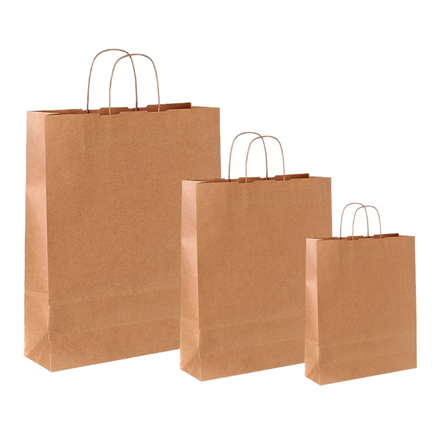 Papiertüten braun - Kordelgriff
