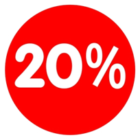 Ankleber 20 % rund