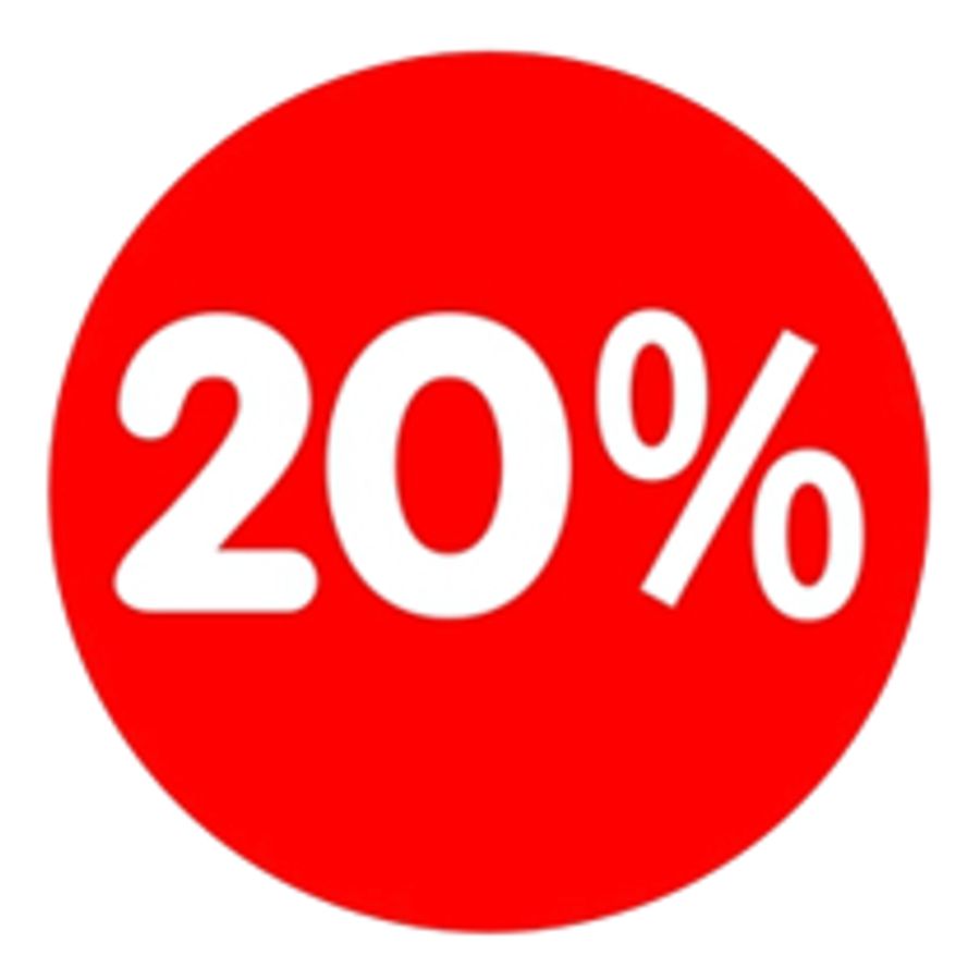 Ankleber 20 % rund Ankleber 20 % rund