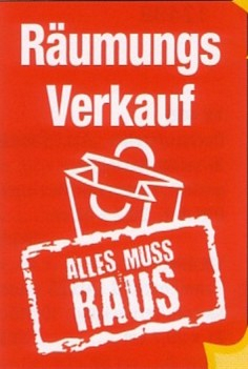 Plakat Räumungsverkauf DIN A1