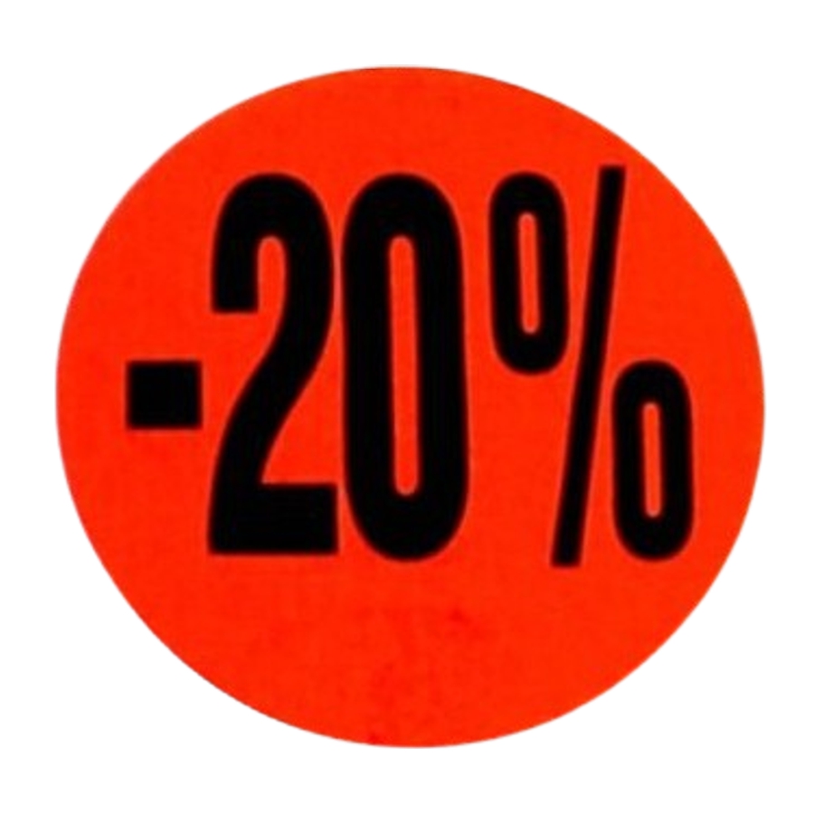 Haftetiketten leuchtrot - 20%