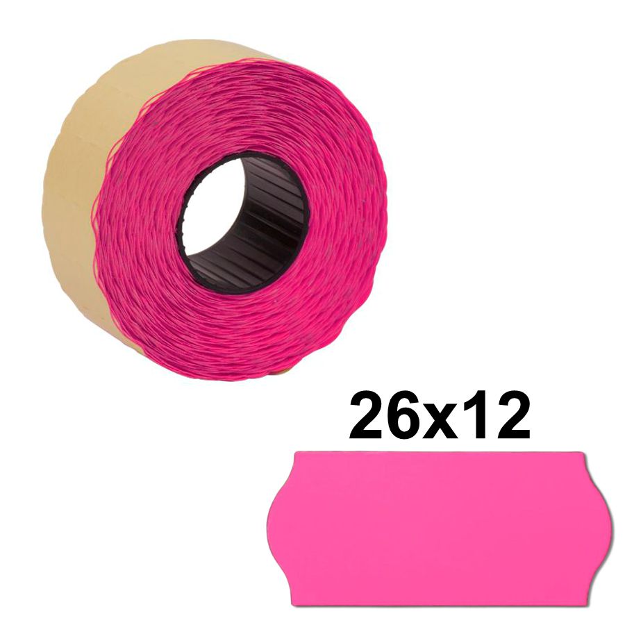 Preisetiketten pink - 26x12mm