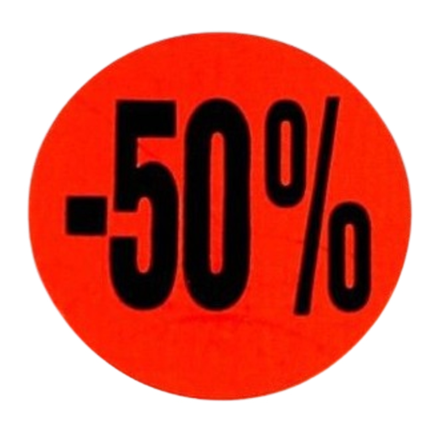Haftetiketten leuchtrot - 50%
