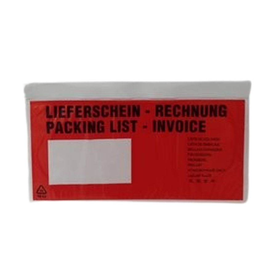 Lieferscheintaschen mit Fenster - DIN lang