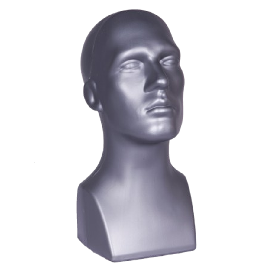 Herrenkopf grau - 40cm