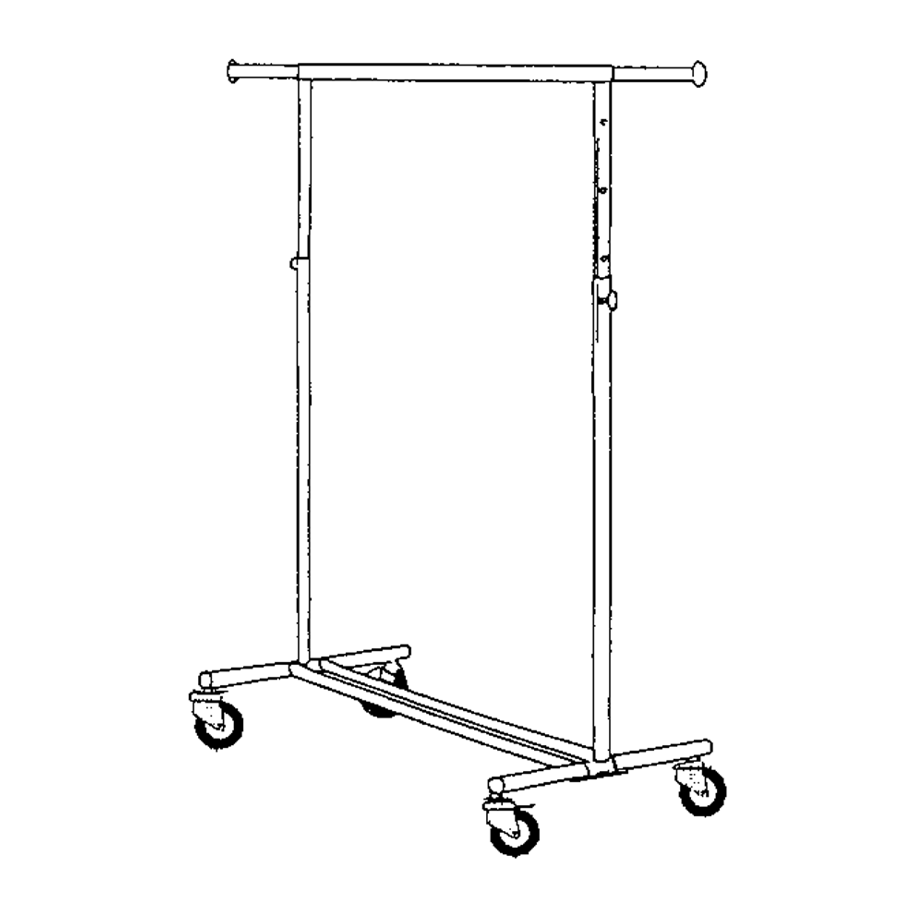Klapprollständer verchromt - 100cm