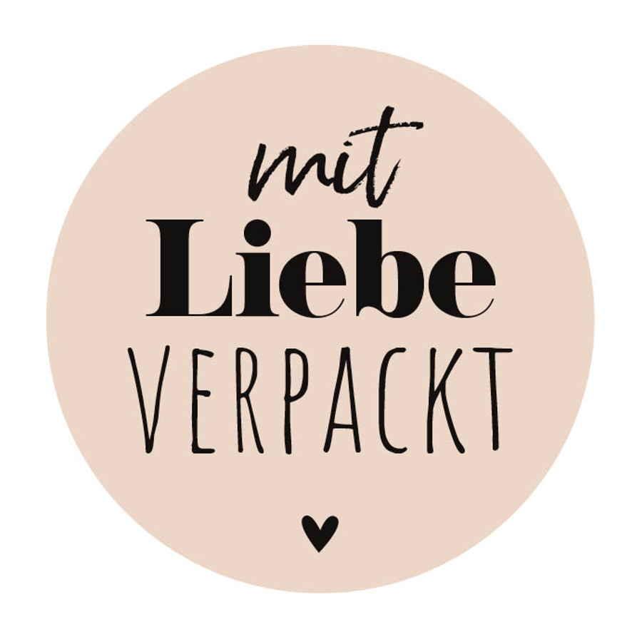 Geschenketiketten - Mit Liebe verpackt 50mm