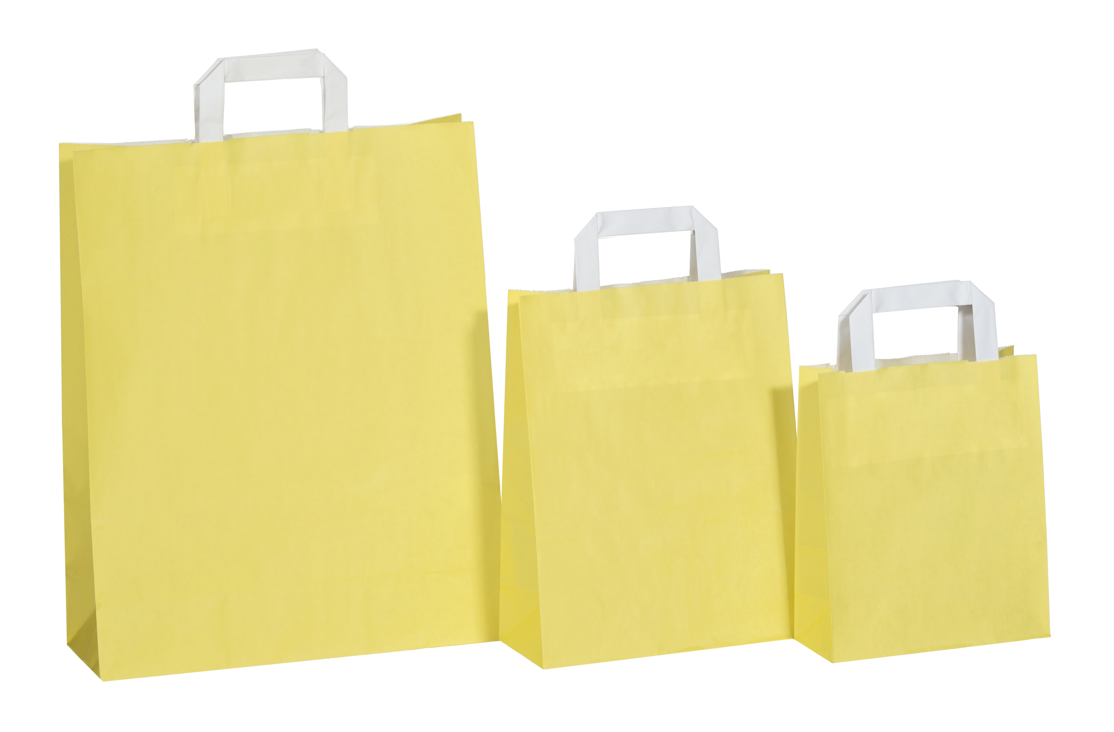 Papiertüten gelb - Flachgriff