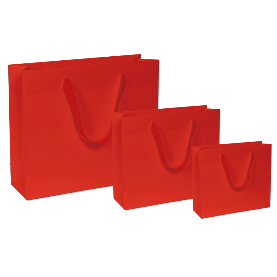 Papiertüten rot - Stoffband