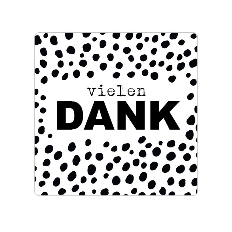 Geschenketiketten - Vielen Dank 35x35mm