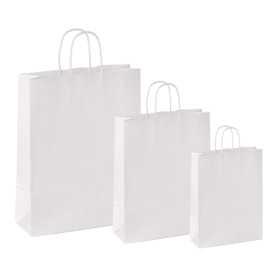 Papiertüten weiß - Kordelgriff
