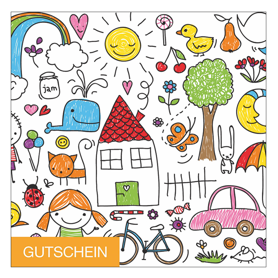 Gutscheine mit Kuvert - 12x12cm