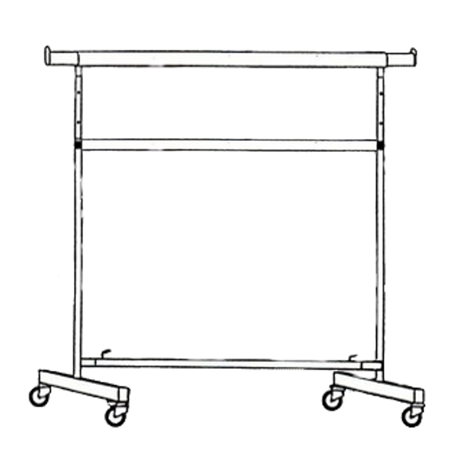 Rollständer + Etage verchromt (80-140cm)