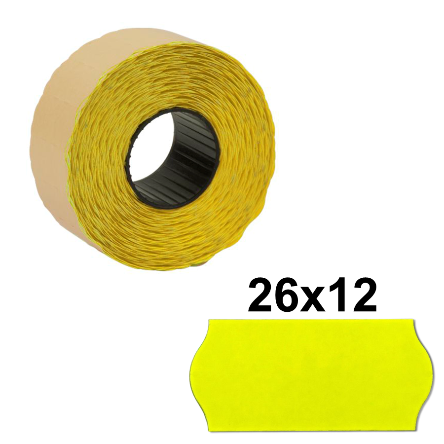 Preisetiketten gelb - 26x12mm