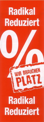 Langbahnplakat Radikal Reduziert