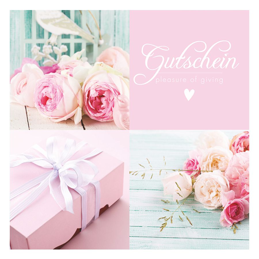 Gutscheine mit Kuvert - 12x12cm