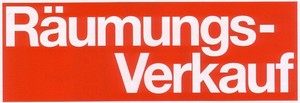 Ankleber Räumungsverkauf