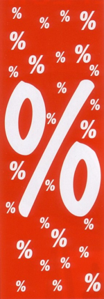 Langbahnplakat Prozentzeichen