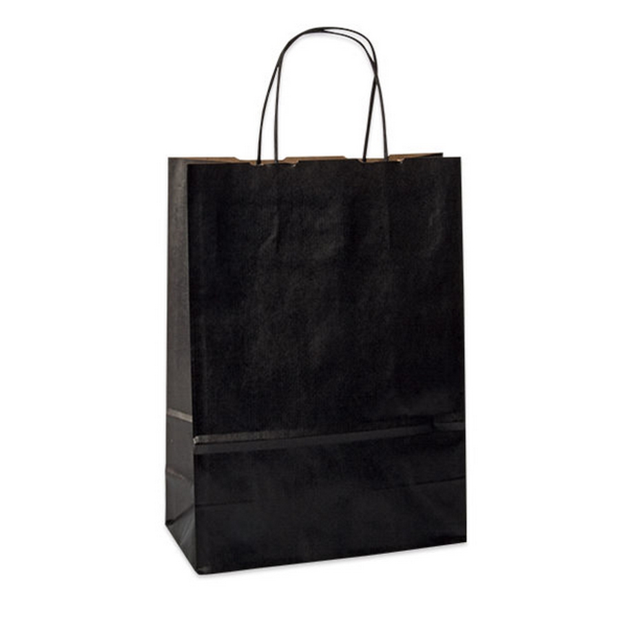 Papiertüten schwarz - Kordelgriff