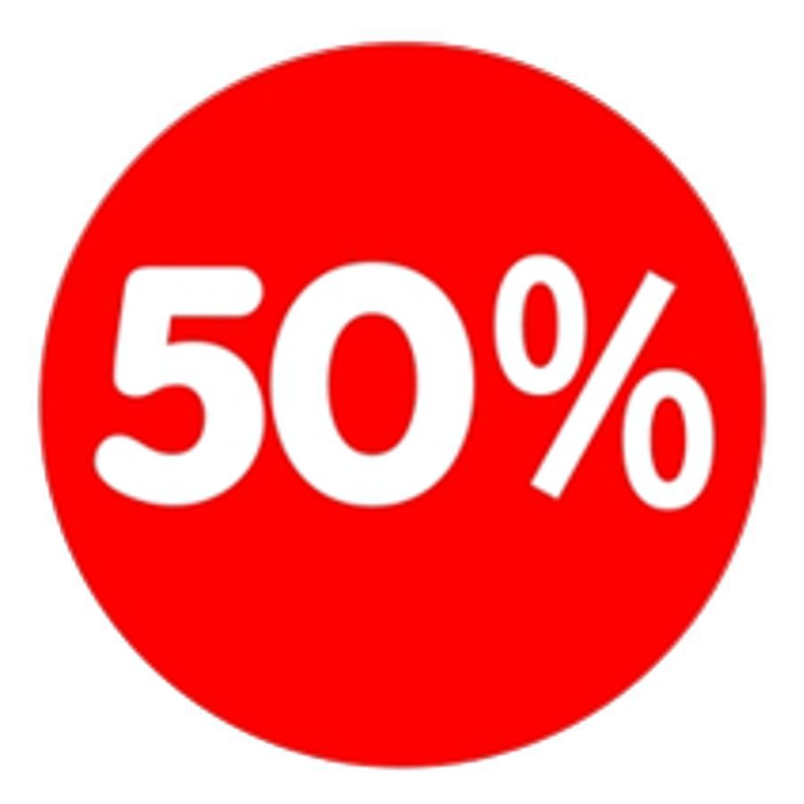 Ankleber 50 % rund Ankleber 50 % rund