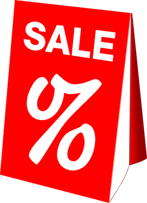 Dachaufsteller Sale % DIN A3