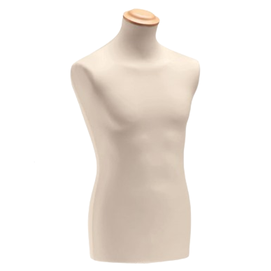 Herrenbüste beige - 76cm