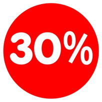 Ankleber 30 % rund