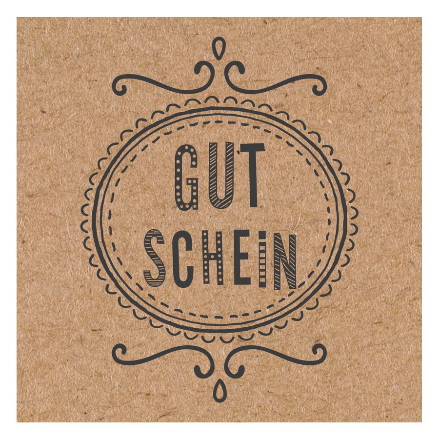 Gutscheine mit Kuvert - 12x12cm