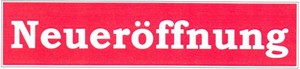 Ankleber Neueröffnung
