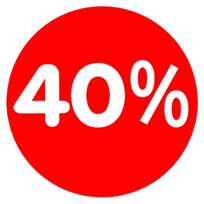 Ankleber 40 % rund