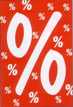 Plakat Prozentzeichen DIN A1