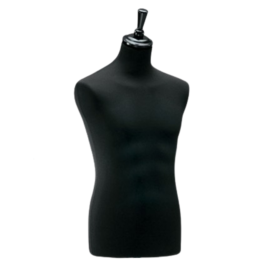 Herrenbüste schwarz - 76cm